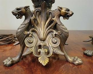lion base french lamps