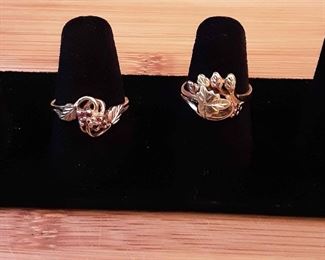 HAG08 Black Hills Gold Rings With Ruby