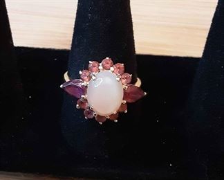 HAG15 14k Gold Ring With Stones