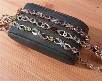 HAG23 Silver And Gemstone Bracelets