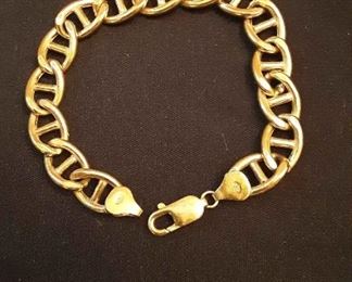 WES02 Gold Mariner Link Bracelet