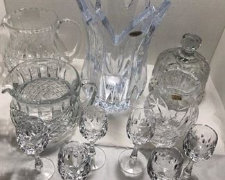 Crystal and glass, including 6 Gorham Tivioli cordial glasses