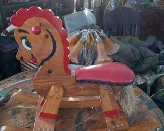 Large vintage rocking horse