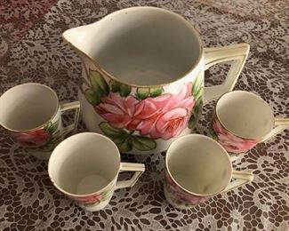 Vintage Nippon roses lemonade set