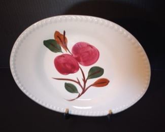 Blue ridge platter with beaded edge