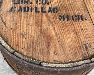 Haynes brothers lumber company, Cadillac Michigan small barrel
