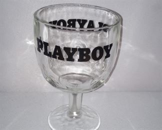 Set of  9 goblet Playboy glasses with original box from Lake Geneva