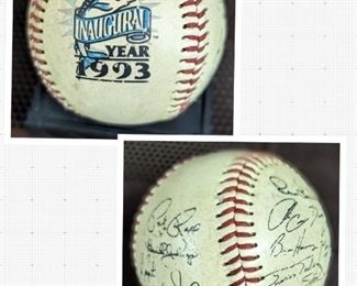 1993 Florida Marlins Facsimile Signed Baseball
