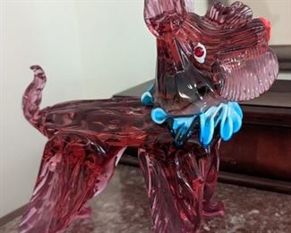 Vintage Large Murano/Venetian Glass Red Scottie Dog