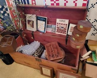 Primitive Trunk loaded with primitive items