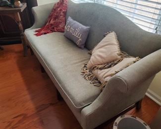 This sofa is perfect for the mid-century people.  The color is much brighter on this sofa.  