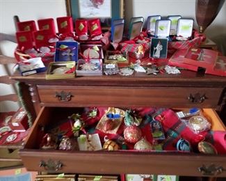 Sterling , Silverplated, and Glass Ornaments