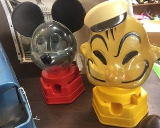 Mickey Mouse & Popeye Gumball Machines
