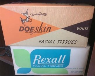 NOS 1950's UNOPENED Facial tissue Boxes - MOVIE PROPS 