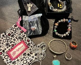 Pandora bracelet, Brighton necklace and sterling silver treasures!