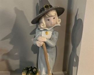 Lladro "Golden Memories" little witch figurine