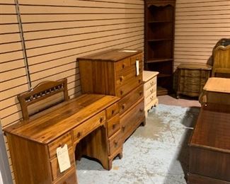 1940's desk/vanity and chest. Sold separately. Another corner cabinet.