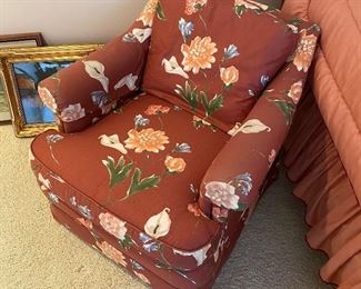 Upholstered easy chair.