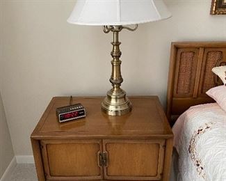 One of two matching Drexel nightstands.