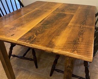 Fabulous Hand Hewn 1800’s Oak (from local farmhouse) Table 