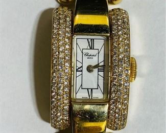 $4800 All Real Authentic Chopard La Strada 497091 433 1 417396 18K Yellow Gold Works As Designed Running Watch For inquiries about the listing or if you are selling your gold or silver, please text or call 7032689529 or visit the Tysons Jewelry Store at 8373 Leesburg Pike #12, Vienna Virginia 22182