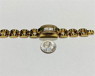 $4800 All Real Authentic Chopard La Strada 497091 433 1 417396 18K Yellow Gold Works As Designed Running Watch For inquiries about the listing or if you are selling your gold or silver, please text or call 7032689529 or visit the Tysons Jewelry Store at 8373 Leesburg Pike #12, Vienna Virginia 22182