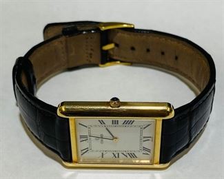 $650 All Real Authentic Concord Sapphire Crystal 14K Yellow Gold Swiss Louisiana Alligator Watch For inquiries about the listing or if you are selling your gold or silver, please text or call 7032689529 or visit the Tysons Jewelry Store at 8373 Leesburg Pike #12, Vienna Virginia 22182