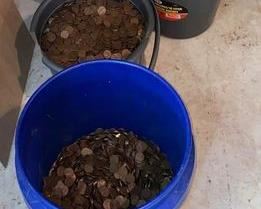 $750 130+ pounds of 1983 and before copper pennies mixed with wheat pennies..