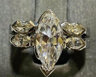 $6499 All Real Authentic Platinum Diamond Rings VS1 VS2 Clarity F Color 7 Grams Size 5 135 Marique Diamonds 2 PT900 Platinum Rings Resizable Upon Request For inquiries about the listing or if you are selling your gold or silver, please text or call 7032689529 or visit the Tysons Jewelry Store at 8373 Leesburg Pike #12, Vienna Virginia 22182