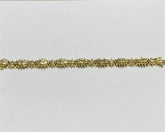 $4400 All Real Authentic 18K Yellow Gold VS2 Quality GH Color 7 Carat Baguette Round Diamonds Bracelet For inquiries about the listing or if you are selling your gold or silver, please text or call 7032689529 or visit the Tysons Jewelry Store at 8373 Leesburg Pike #12, Vienna Virginia 22182