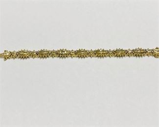 $4400 All Real Authentic 18K Yellow Gold VS2 Quality GH Color 7 Carat Baguette Round Diamonds Bracelet For inquiries about the listing or if you are selling your gold or silver, please text or call 7032689529 or visit the Tysons Jewelry Store at 8373 Leesburg Pike #12, Vienna Virginia 22182