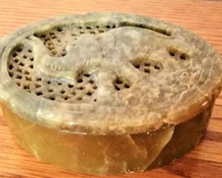 Carved Soapstone Elephant Keepsafe