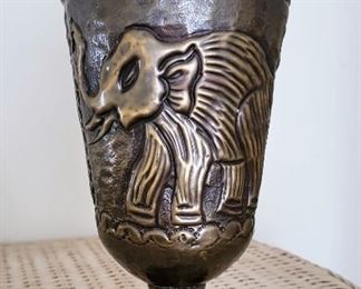 Elephant Vase - Metal