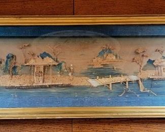 Chinese Hand Carved Teak Art