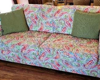 Very colorful 80" Sleeper Sofa - Like New