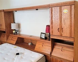 King Size Wall Headboard Unit with Storage