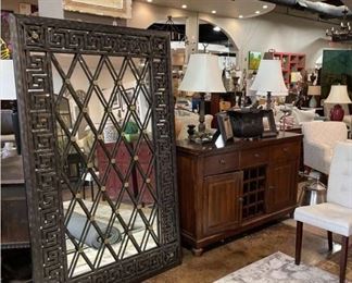 Greek Key Border Large Mirror Pic