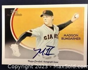 wsigned sf giants madison bumgarner card a781 t