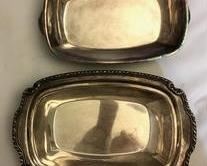 wsilver colored covered dish set a1651 t