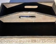 wvintage wooden tool tray a731 t