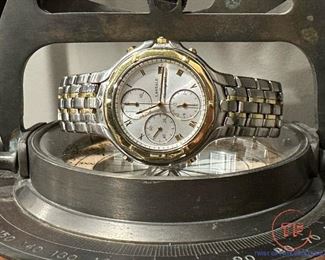 LASSALE Chronograph Watch with 18K GOLD Bezel