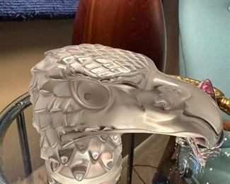 Vintage Lalique of France Crystal Tete D' Aigle (Eagles Head)