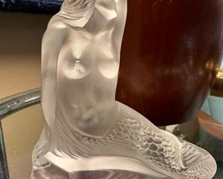 LALIQUE Nude "Theano Mermaid" Art Glass Figurine