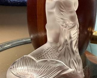 LALIQUE Nude "Theano Mermaid" Art Glass Figurine