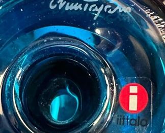 OIVA TOIKKA NUUTAJARVI Glass Magpie Bird Figurine