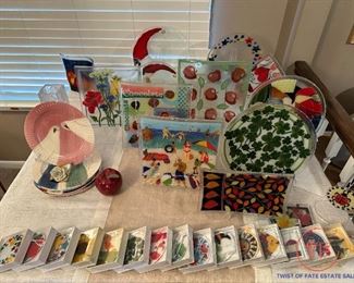 PEGGY KARR Glass Plates and Ornaments