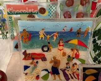 PEGGY KARR Glass Plates and Ornaments