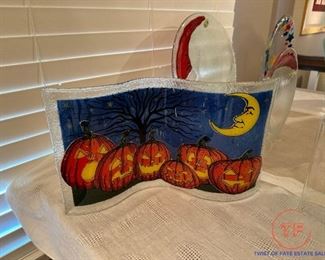 PEGGY KARR Glass Plates and Ornaments