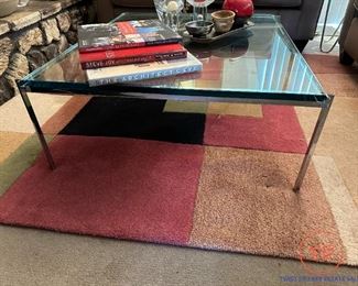 Rectangular Chromed Steel and Glass Cocktail by William KATAVOLOS, Ross LITTELL, and Douglas KELLEY for Laverne Originals