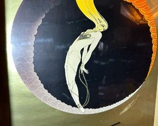 Framed ERTE L'Amour 1979 Serigraph Mirage Edition